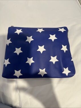 STAR COSMETICS BAG WITH RED ZIPPER 11x9